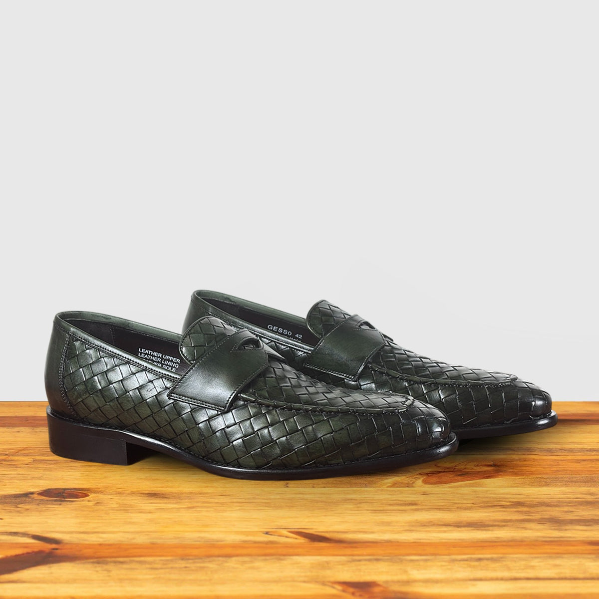 Gesso Woven Leather Dress Loafer