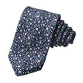 Navy Micro Floral Printed Italian Silk Tie