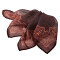 Burgundy & Blue Micro Neat Silk-Wool Pocket Square
