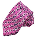 Berry Micro Mosaic Woven Italian Silk Tie