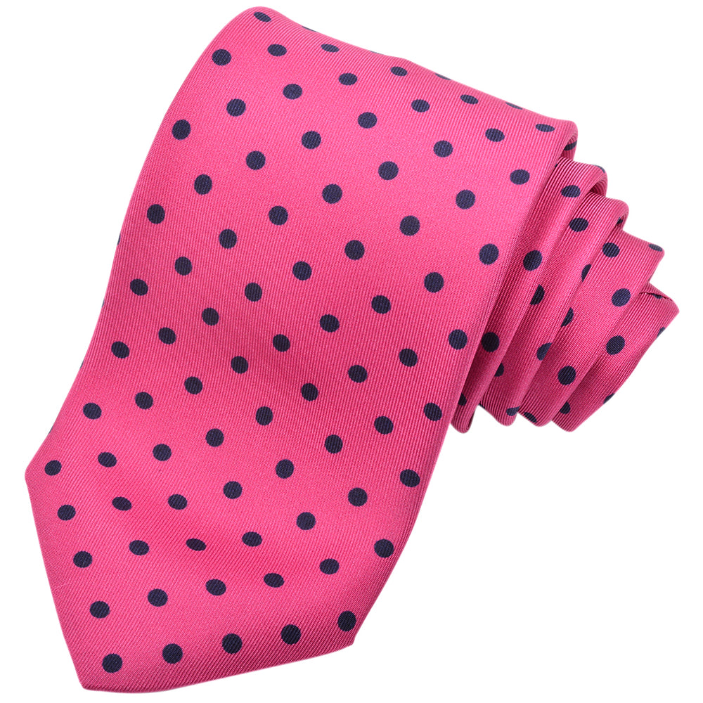 Polka Dot Twill Silk Tie